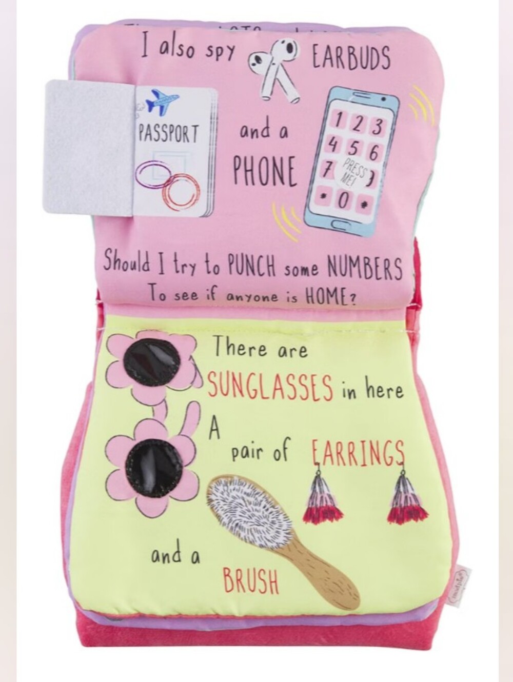 Pink Plush 'What's In Mom's Purse?' Toy Purse Book - Picture 2 of 4